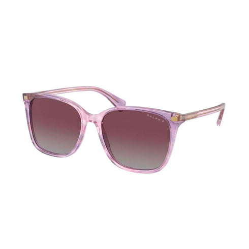 Ralph by Ralph Lauren RA 5293 Women's Sunglasses – Shiny Striped Purple Frame with Gradient Violet Lenses