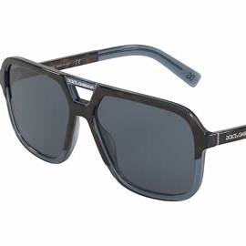 Dolce & Gabbana DG4354 3209/80 Unisex-Sonnenbrille - Blauer Rahmen, blaue Gläser