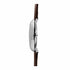 Junghans Max Bill Quartz Men's Watch 041/4461.02 – 38mm Stainless Steel Case, Matte Silver-Plated Dial, Brown Leather Strap