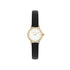 Breil Darling TW2049 Women's Quartz Watch - White Dial, Gold-Tone Case, Black Leather Strap