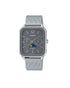 Casio MTP-M305M-8AVER Men's Analog Watch - Stainless Steel Mesh Band, Gray Dial