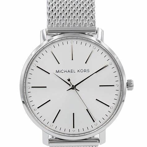 Michael Kors MK4338 Women's Pyper Silver-Tone Mesh Watch