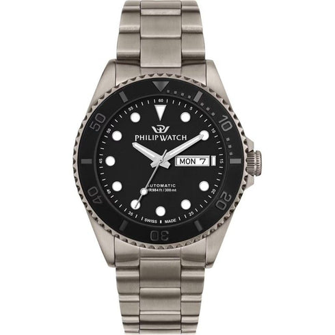Philip Watch R8223597036 Orologio da uomo Caribe Titanium - 42 mm, quadrante nero, automatico