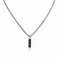 Gucci Black Enamel Pendant in Sterling Silver Necklace - Model YBB678714003