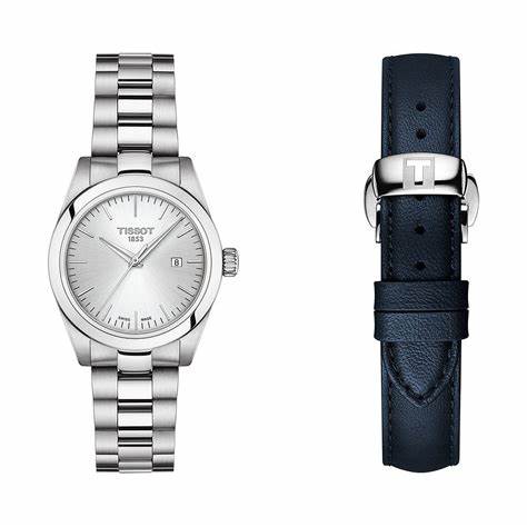 Reloj de cuarzo Tissot T-My Lady T1320101103100 para mujer - Acero inoxidable, esfera plateada