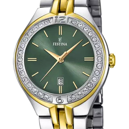 Festina Mademoiselle F16868/4 Women’s Quartz Watch – Green Dial, 32 mm