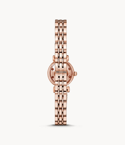 Emporio Armani AR11203 Women’s Gianni T‑Bar Watch – Rose‑Gold, 22 mm