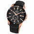 Jaguar Men's Swiss Quartz Watch - Model J882/1, Rose Gold-Tone Stainless Steel Case, Black Dial, Leather Strap