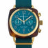 Briston Clubmaster Classic Chronograph 40mm Gold Acetate Emerald Green Dial Green NATO Strap 19140.PYA.T.27.NE