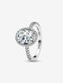 Pandora Oval Sparkling Halo Statement Ring 193777C01-54 - Sterling Silver, Cubic Zirconia