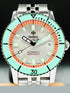 Zodiac Super Sea Wolf Compression ZO9269 Men's Automatic Watch - Silver and Orange Dial, Stainless Steel Bracelet