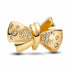 Pandora 763442C01 Charm con fiocco scintillante - Placcato oro 14k, zirconia cubica