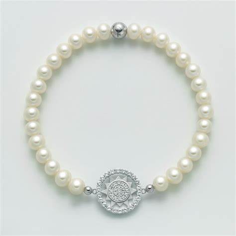 Miluna PBR2984-TPZ Bracciale da donna - Argento 925 con perle bianche e design a farfalla