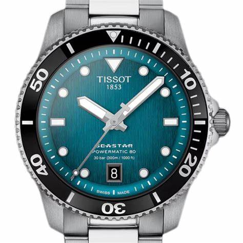 Tissot Seastar 1000 Powermatic 80 T120.807.11.091.00 – 40mm Turquoise Dial, Stainless Steel Bracelet