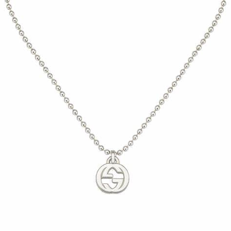 Gucci Interlocking G Sterling Silver Pendant Necklace YBB479219001