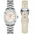 Tissot T-My Lady Women's Watch - Mother-of-Pearl Dial, Stainless Steel Bracelet, Extra Leather Strap