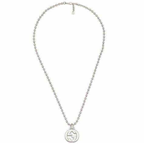 Gucci Interlocking G Sterling Silver Pendant Necklace YBB479219001