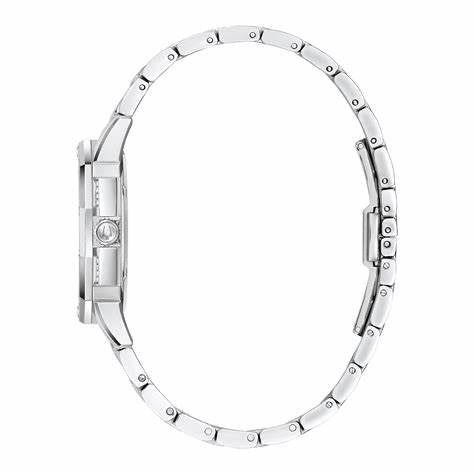 Bulova 96L335 Orologio classico da donna - Acciaio inossidabile argento, quadrante rosa