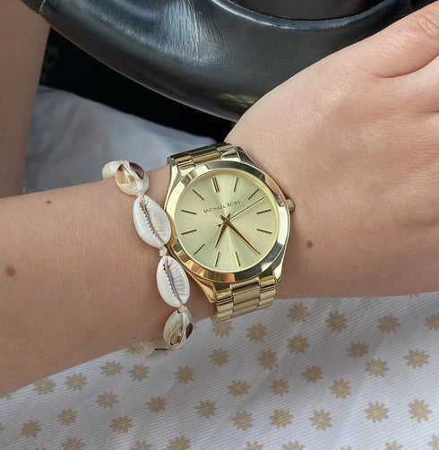 Michael Kors MK3179 Orologio da donna Slim Runway in acciaio inossidabile con tonalità oro