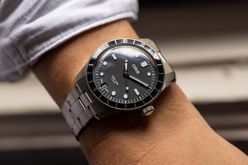 Oris Divers Sixty-Five Date Orologio da uomo - Acciaio inossidabile, quadrante nero, 42 mm