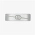 Gucci Tag Sterling Silver 6mm Ring with Interlocking G Logo - Size 6