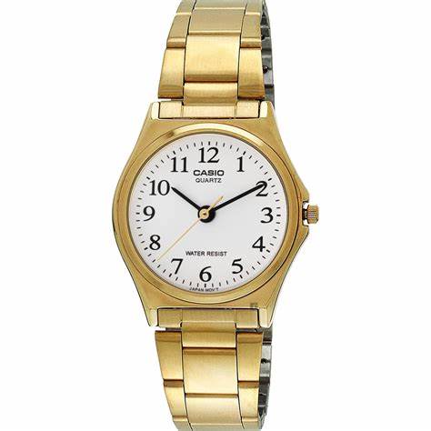 Casio LTP-1130N-7BRDF Women's Gold-Tone Analog Watch – White Dial