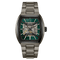 Bulova 98A321 Men's Maquina Automatic Watch – Green Skeleton Dial, 40mm Gunmetal Case