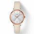 Orologio Tissot Odaci-T Donna - Quadrante argento, lunetta in PVD oro rosa, cinturino in pelle color crema