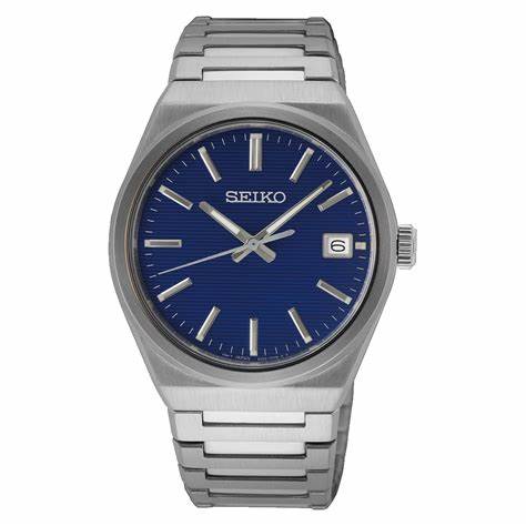 Seiko Classic SUR555P1 Men's Quartz Watch - Blue Dial, Stainless Steel Bracelet