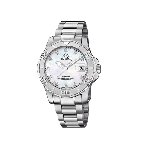 Jaguar Executive Diver J969/5 Herrenuhr - Edelstahlgehäuse, Perlmutt-Zifferblatt