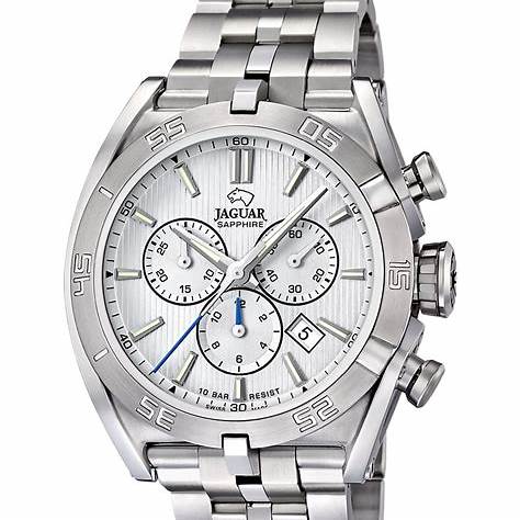 Jaguar Executive J852/A Reloj Cronógrafo Hombre - Caja de acero, esfera blanca