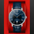 Tissot Carson Premium Powermatic 80 Men's Watch - Blue Dial, Stainless Steel Case, Blue Leather Strap