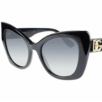 Dolce & Gabbana DG4405 501/8G Occhiali da sole da donna - Montatura nera, lenti grigio sfumato