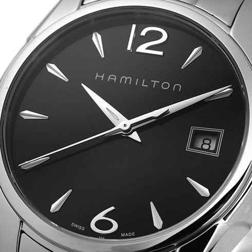 Hamilton Jazzmaster Lady Quartz H32351135 - Acciaio inossidabile 34 mm, quadrante nero, bracciale in acciaio inossidabile