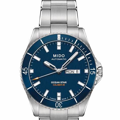 Mido Ocean Star 200 M026.430.11.041.00 Orologio automatico da uomo - Quadrante blu, bracciale in acciaio inossidabile