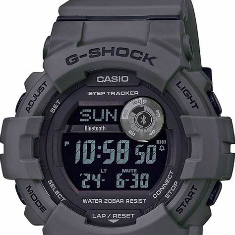 Reloj digital para hombre Casio G-Shock GBD-800UC-8ER - Correa de resina gris, conectividad Bluetooth, rastreador de pasos, resistente al agua