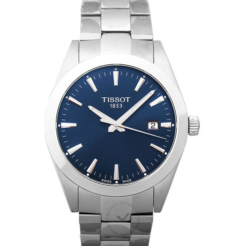 Tissot Gentleman T127.410.11.041.00 Men's Quartz Watch - 40mm Stainless Steel, Blue Dial