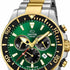 Jaguar Men's Swiss Quartz Chronograph Watch - Model J862/3, Two-Tone Stainless Steel, Green Dial