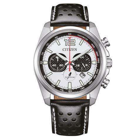 Citizen CA4640-09A Eco-Drive Chronograph Watch - White Dial