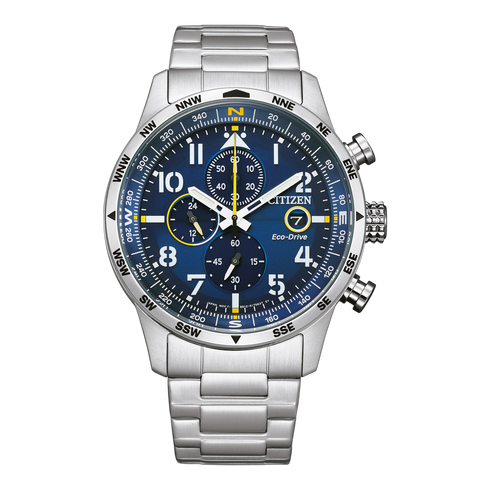Citizen CA0790-83L Eco-Drive Cronógrafo – Esfera azul, 43 mm, Acero inoxidable