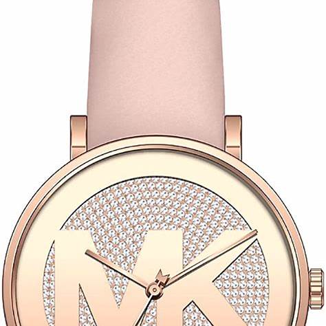 Michael Kors Addyson MK2957 Women's Rose Gold-Tone Watch - Pink Leather Strap