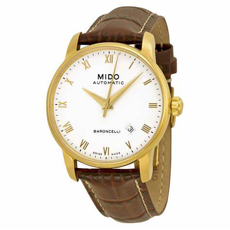 Mido Baroncelli Orologio automatico da uomo - Acciaio inossidabile, quadrante bianco, 38 mm