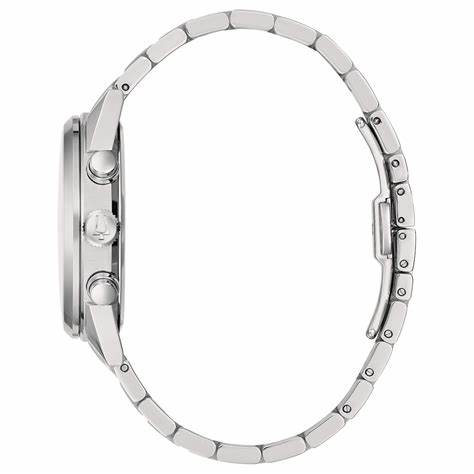 Bulova 96B373 Precisionist Chronograph Men's Watch - Blue Dial, Stainless Steel Bracelet