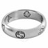 Gucci Blind for Love Sterling Silver 5mm Band Ring - Size 6