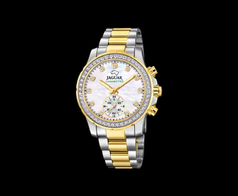 Smartwatch ibrido Jaguar Connected J982/1 da donna - Acciaio inossidabile bicolore con quadrante madreperlato