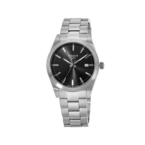 Tissot Gentleman T127.410.11.051.00 Men's Quartz Watch - 40mm Stainless Steel, Black Dial