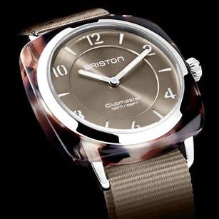 Briston Clubmaster Chic 36mm Grey Taupe Dial Interchangeable NATO Strap 21536.PRA.UBR.30.NT