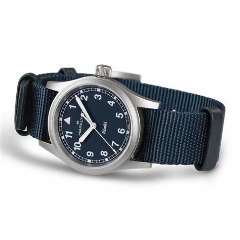 Hamilton Khaki Field Quartz H69301940 - Acciaio inossidabile 33 mm, quadrante blu, cinturino blu NATO