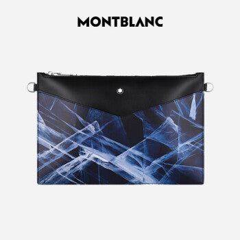Montblanc Meisterstück Selection Glacier Brieftasche - Blaues Leder, 6 Kartenfächer