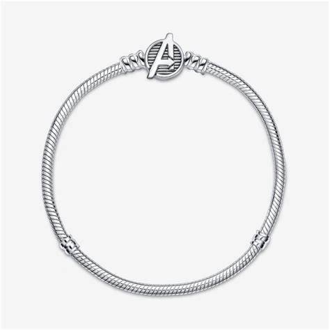 PANDORAPandora 590784C00 - 19 Moments Marvel The Avengers Logo Clasp Snake Chain Bracelet - Sterling Silver, 19 cmBIJOUXEcecile